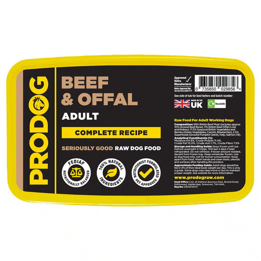 Beef & Offal Complete Raw Dog Food Meal 500g