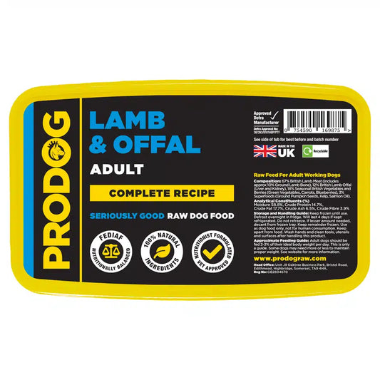 Lamb & Offal Complete Raw Dog Food Meal 500g