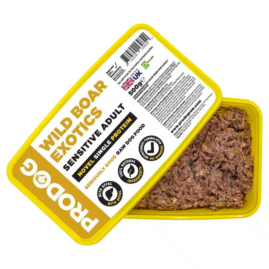 Wild Boar & Offal Raw Dog Food Meal 500g