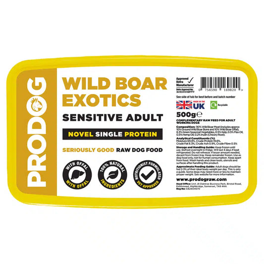 Wild Boar & Offal Raw Dog Food Meal 500g