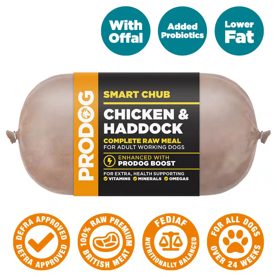 Chicken & Haddock Raw Dog Food Smart Chub 450g