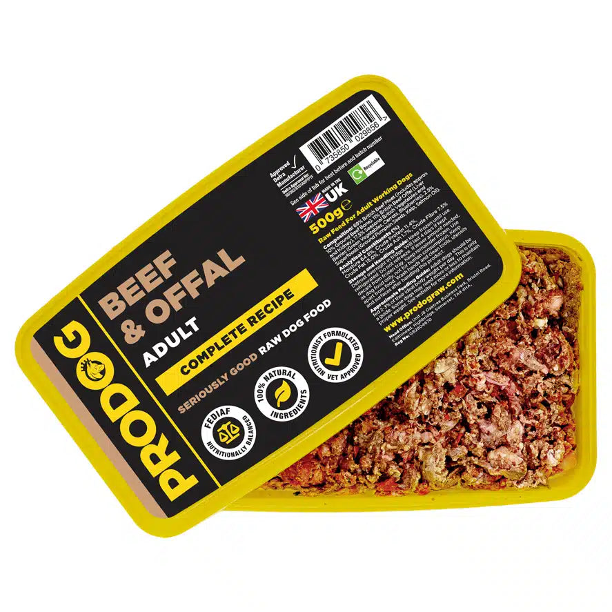 Beef & Offal Complete Raw Dog Food Meal 500g