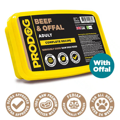 Beef & Offal Complete Raw Dog Food Meal 500g