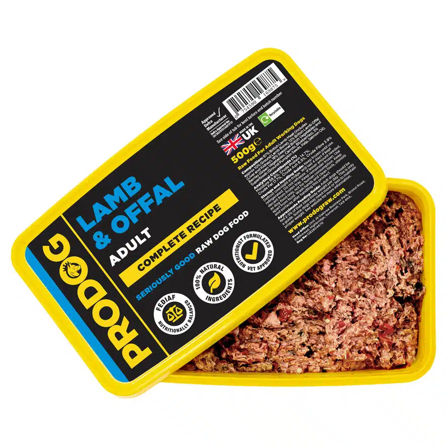 Lamb & Offal Complete Raw Dog Food Meal 500g