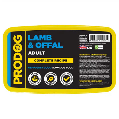 Lamb & Offal Complete Raw Dog Food Meal 500g