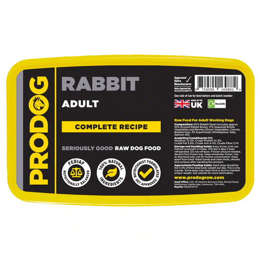 Rabbit Complete Raw Dog Food Meal 500g