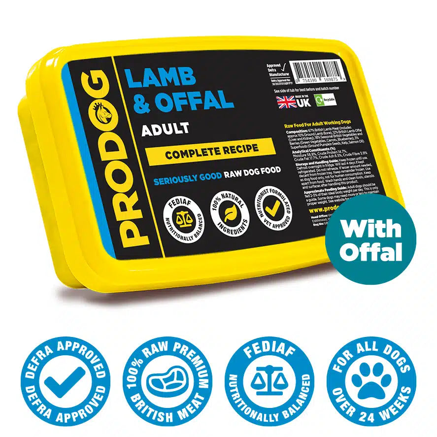 Lamb & Offal Complete Raw Dog Food Meal 500g