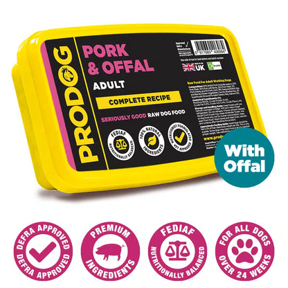 Pork & Offal Complete Raw Dog Food Meal 500g