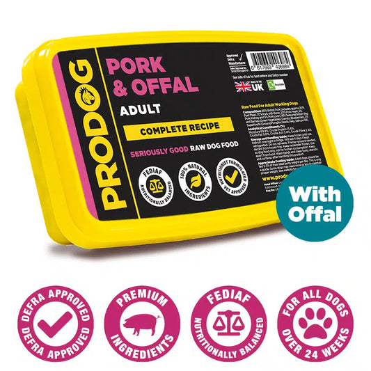 Pork & Offal Complete Raw Dog Food Meal 500g