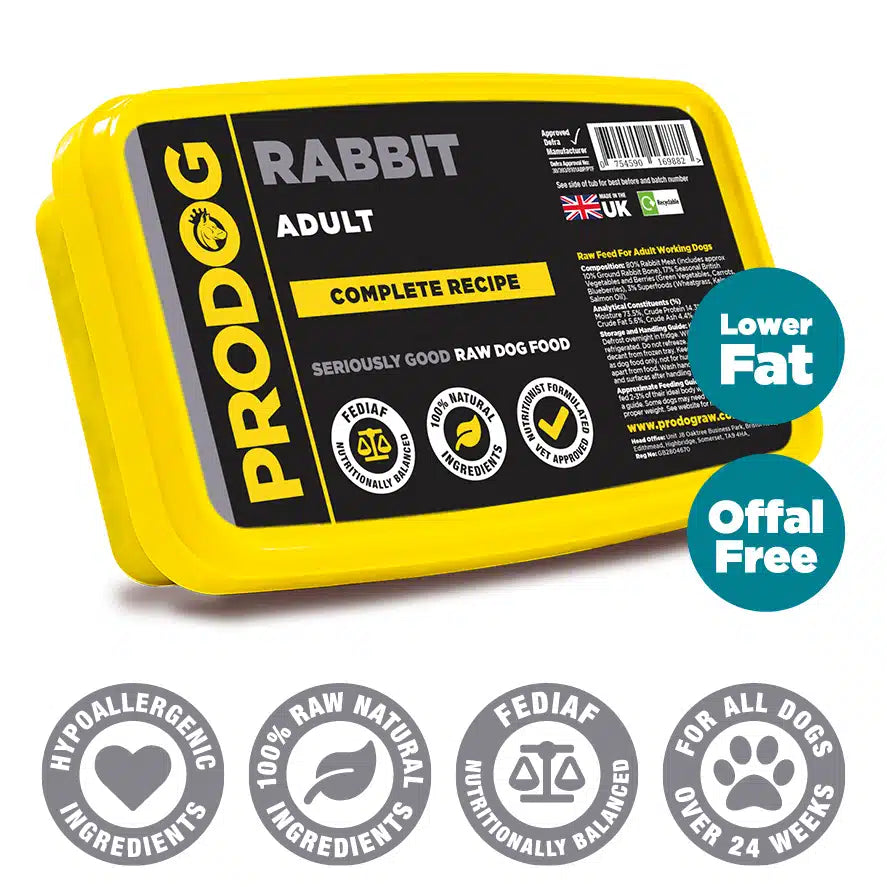 Rabbit Complete Raw Dog Food Meal 500g