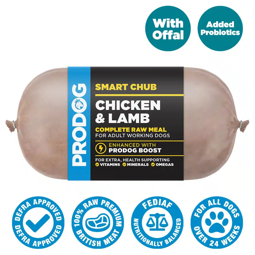 Chicken & Lamb Raw Dog Food Smart Chub 450g