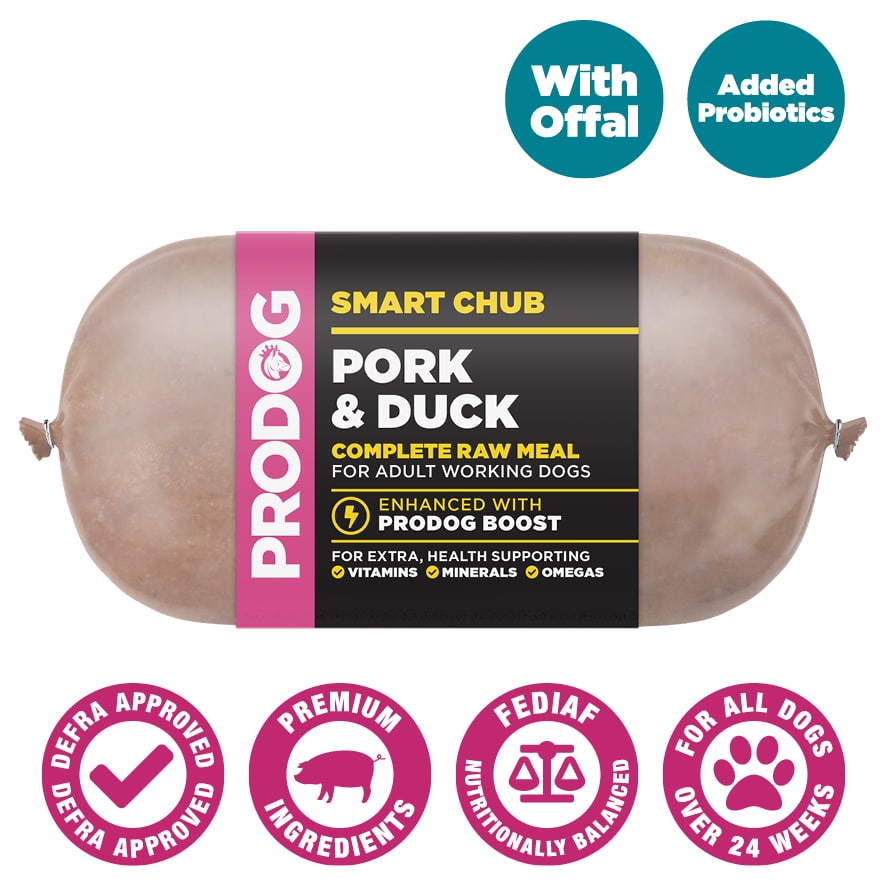 Pork & Duck Raw Dog Food Smart Chub 450g